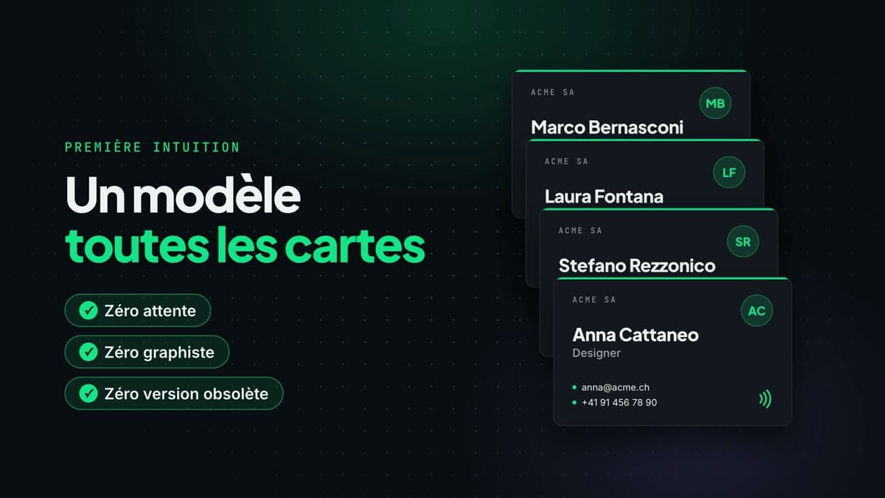 Un modèle pour toutes les cartes de l'équipe